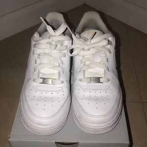 Low top all white airforces